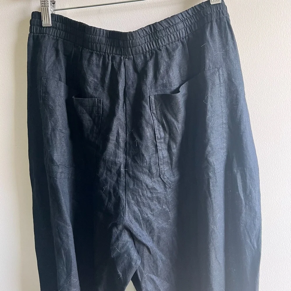 Banana Republic pants relaxed straight fit 100% Linen size medium beach summer